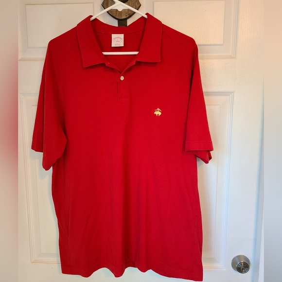 (963) Brooks Brothers 348 Original Men's Classic Polo Shirt, Size: XL Color: Red - Picture 3 of 12